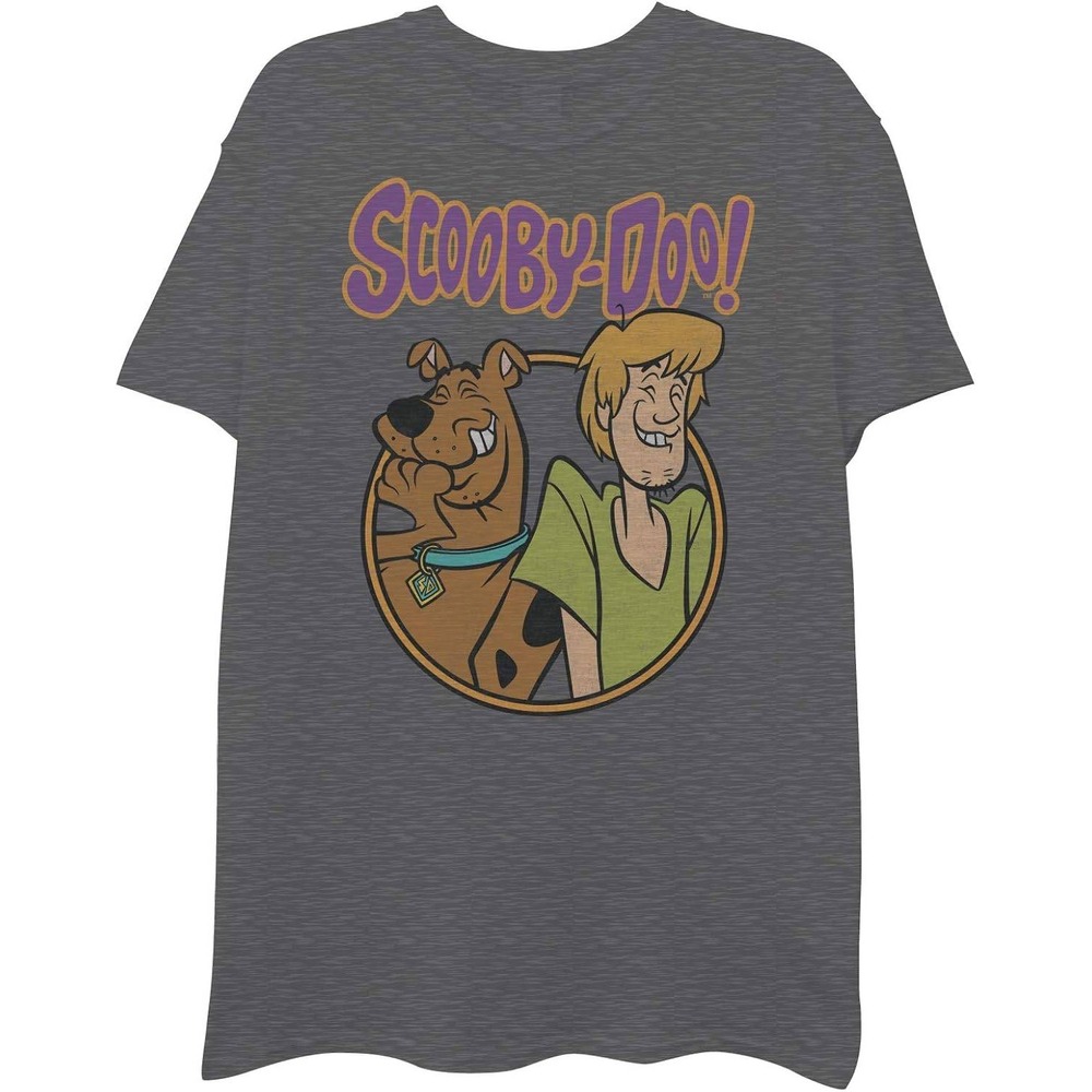 Vintage Style Scooby-Doo Graphic Tee – Shaggy & Scooby Grey T-Shirt